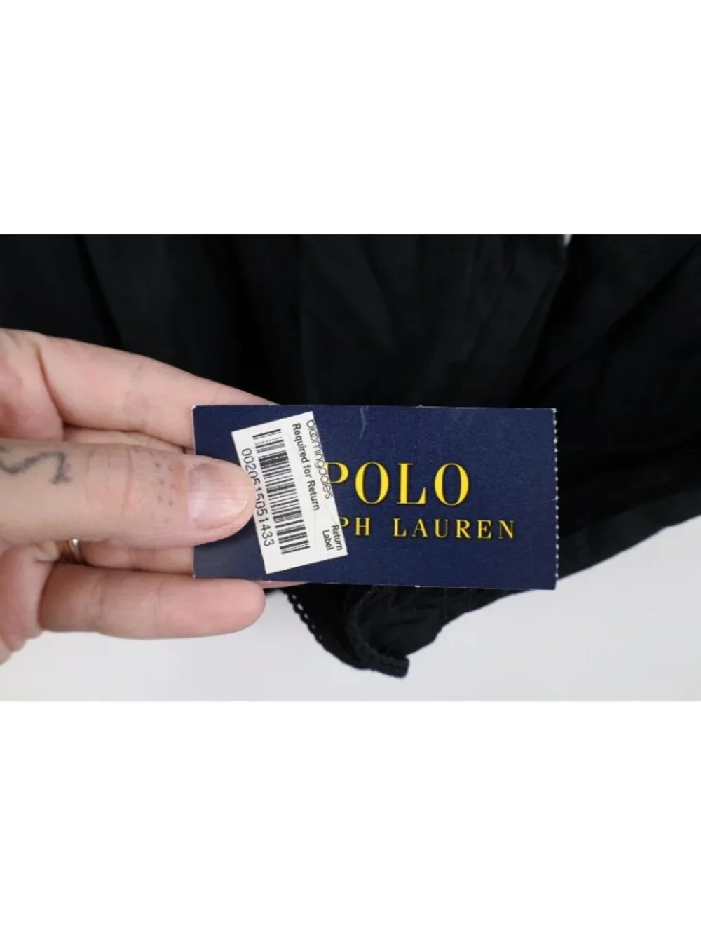 New Polo Ralph Lauren Girls Size 7 Looped Button Ruffled Dress Shirt Top Black